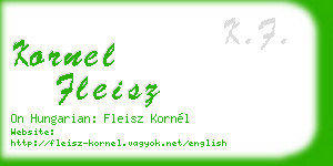 kornel fleisz business card