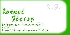 kornel fleisz business card